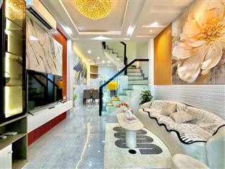 Hẻm thông phan văn trị p.11 bình thạnh  30m ra mặt tiền  4 tầng btct 5pn mới đẹp  dt 36m