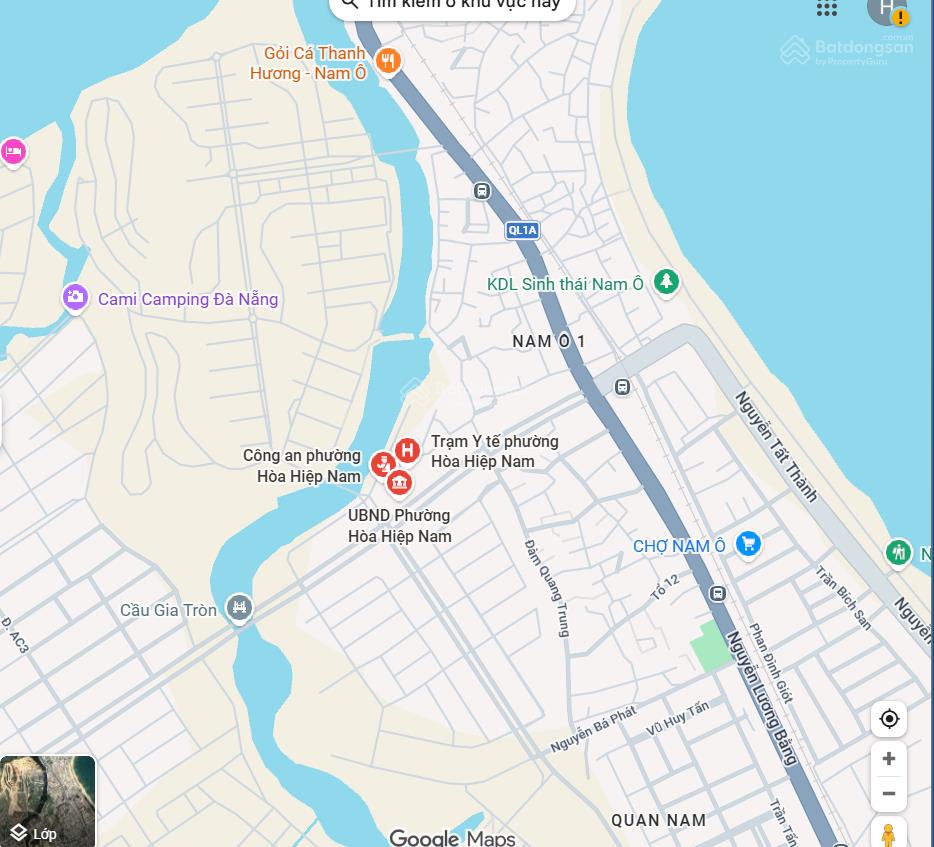 Bán 404m đất mặt tiền đối lưng nguyễn tất thành quỹ đất đẹp xây khách sạn, căn hộ quá đỉnh