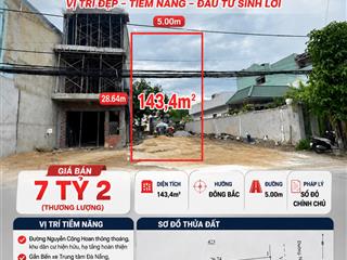 Bán đất diện tích khủng đường nguyễn công hoan  hòa an  cẩm lệ