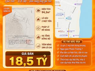 Bán lô góc phạm vấn giao phước trường 7 gần biển sơn trà