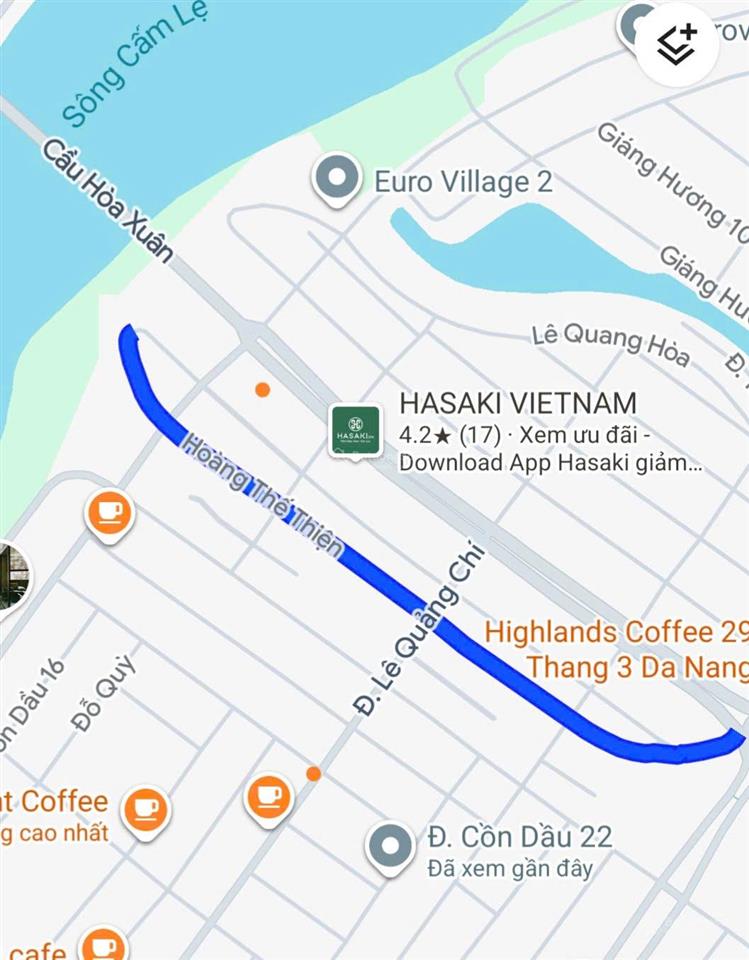 Bán cặp đất mặt tiền hoàng thế thiện gần cầu hoà xuân, đà nẵng