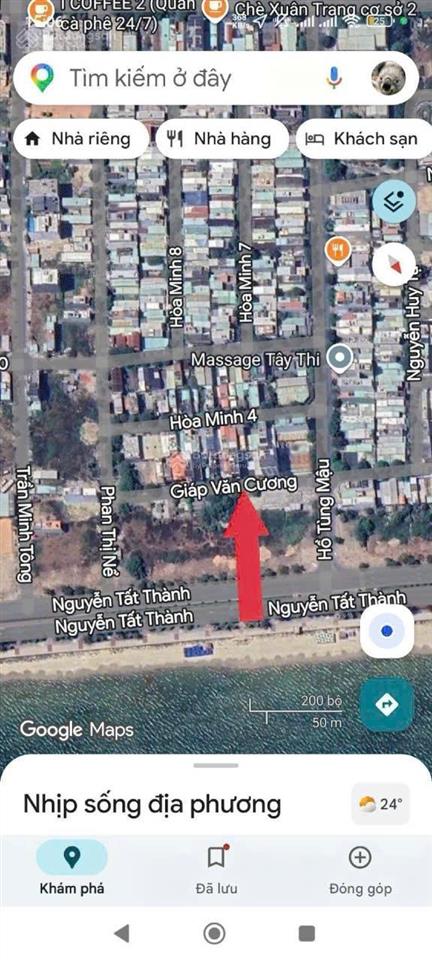 Bán lô đất mặt tiền giáp văn cương  view biển  lô hiếm có