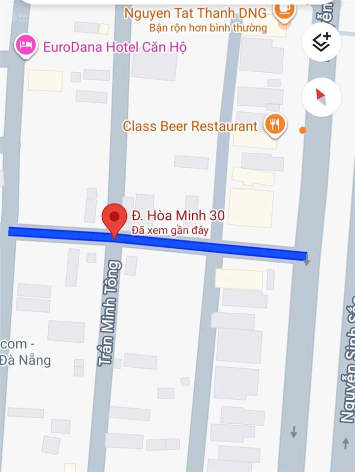 Bán lô góc 2 mặt tiền hòa minh 30 & phan thị nể sát biển nguyễn tất thành, đà nẵng