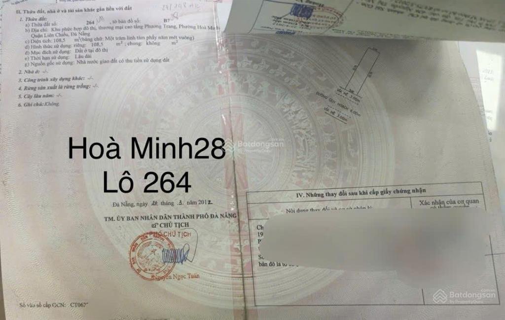 Bán đất đường hòa minh 28  vị trí kinh doanh đẹp, giá tốt
