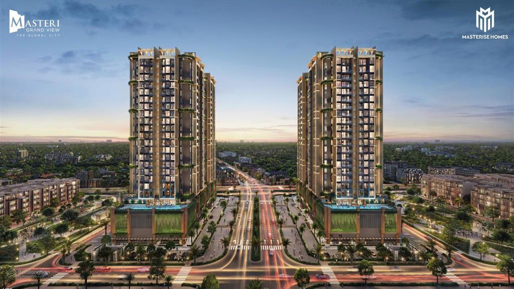Căn góc 3pn, tầng có mảng xanh riêng tại masteri grand view the global city