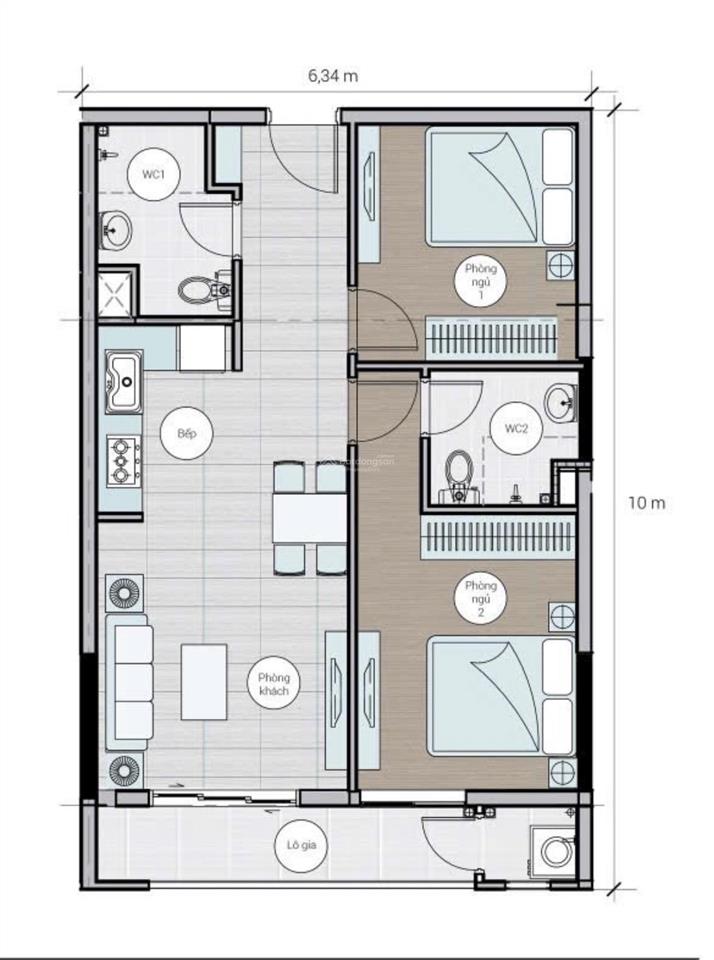 Bán căn hộ cc diện tích 68,5m, 2 phòng ngủ, khu trung tâm phường hiệp phú, quận 9 (cũ)