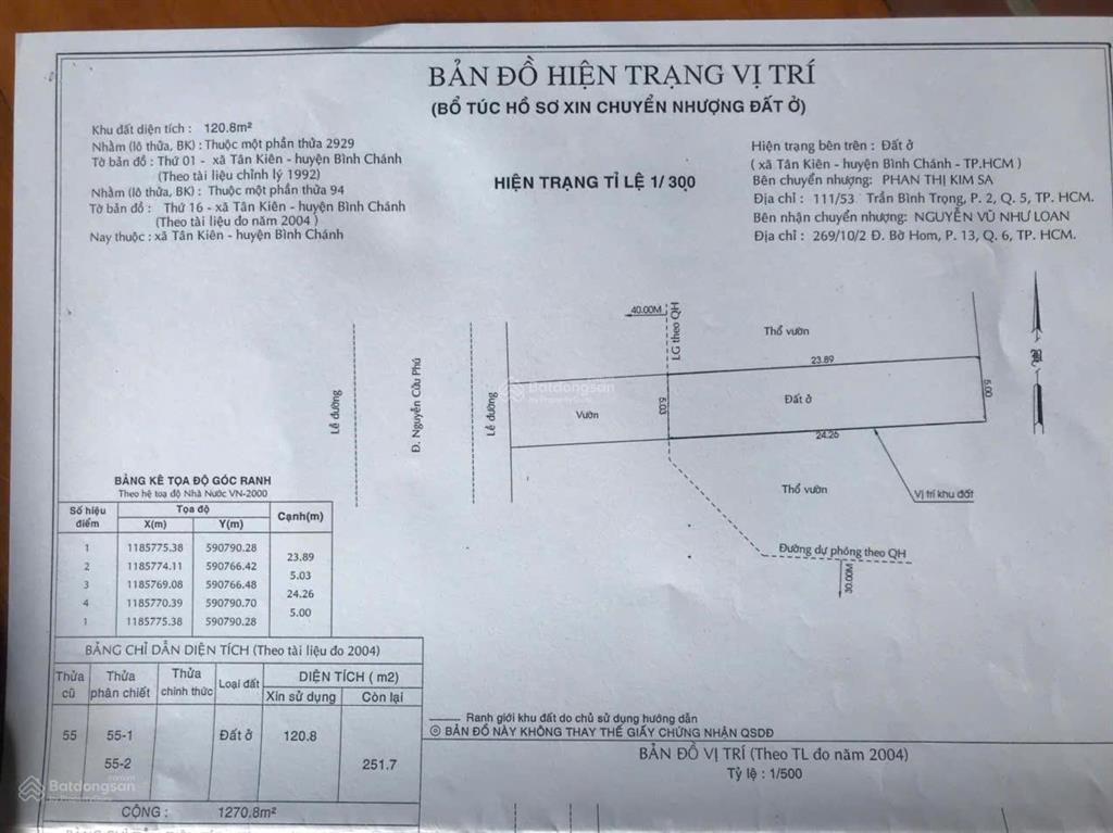 Bán đất tại nguyễn cửu phú, tân kiên, bình chánh, hcm, giá ưu đãi 9,5 tỷ, 120 m2