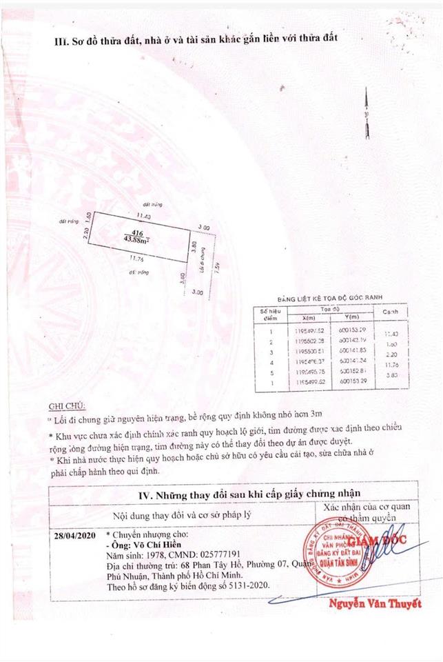 Bán nhà riêng ( đất trống) tại 15/6 đường sông thương, p 2, q.tân bình, giá cực chất 6,4 tỷ, 44 m2