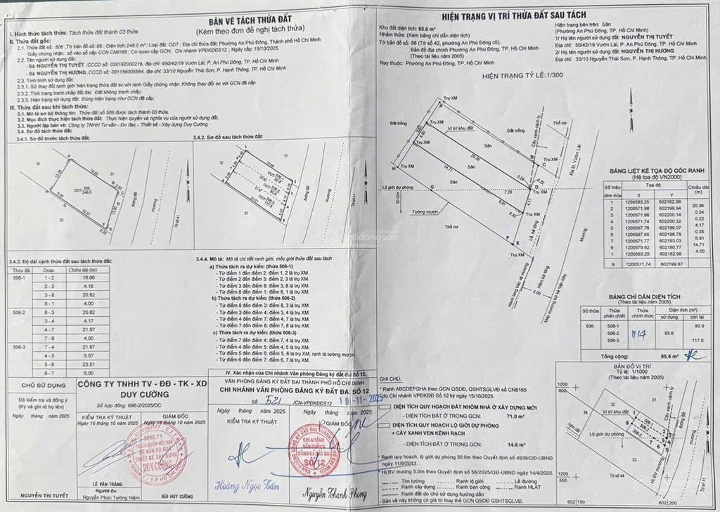 Bán đất tại đường an phú đông 09, giá 4,85 tỷ, dt 117m2, có 54m2 thổ.