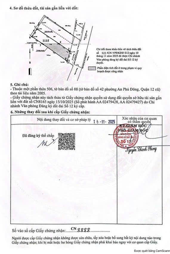 Bán đất tại đường an phú đông 09, giá 4,85 tỷ, dt 117m2, có 54m2 thổ.
