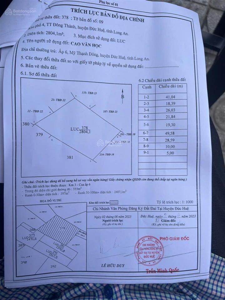 Bán 3892m2 mt đt838 , có 1088 ođt , còn lại luc