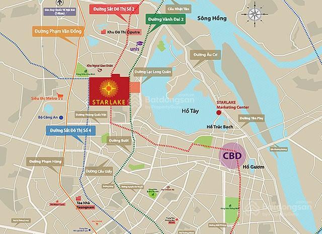 Bán căn góc shophouse starlake 2 mặt tiền, trục đường 40m nối từ võ chí công sang phạm văn đồng