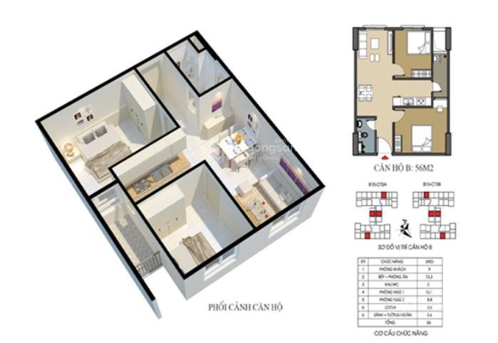 Bán căn hộ 2 pn 1wc tại ecohome 2 đông ngạc, tầng cao, full nội thất, sổ đỏ sang tên ngay