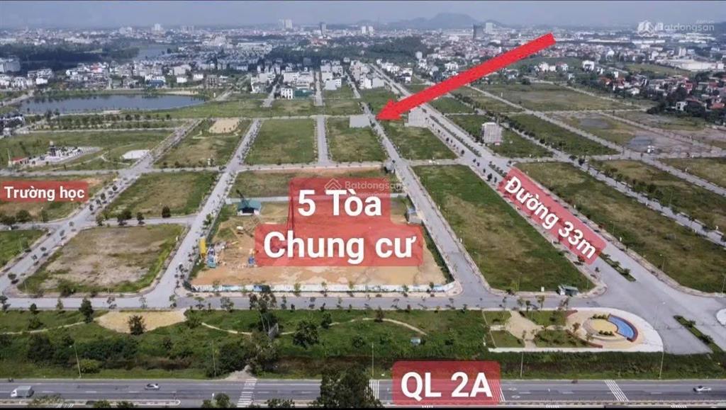 Bán 100m2 kđt nam vĩnh yên. trục thẳng chung cư noxh