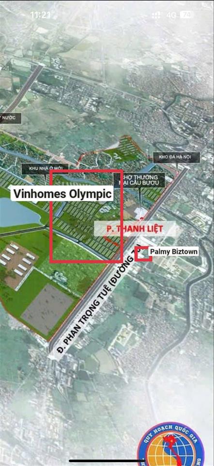 Palmy biztown 75,5m2/8,x tỷ nhà phố cạnh linh đàm ô tô tránh nhau  đối diện vinhomes olympic
