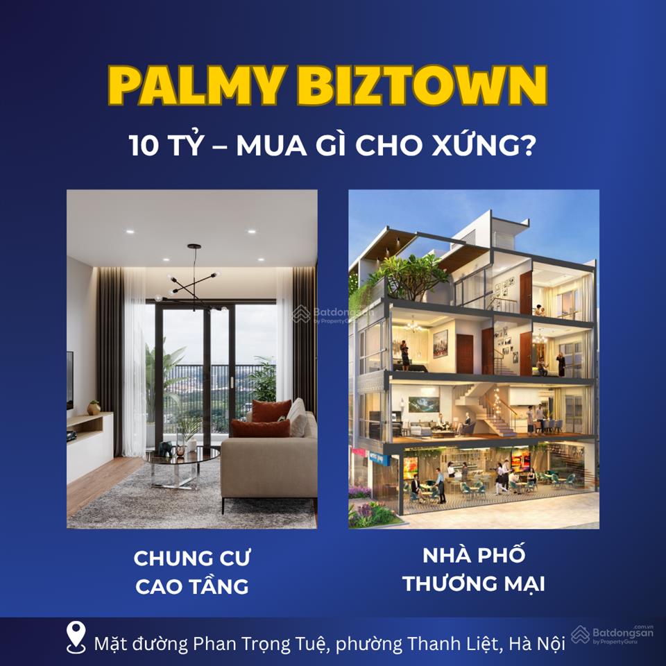 Cập nhật tiến độ palmy biztown vị trí vàng mặt đường phan trọng tuệ