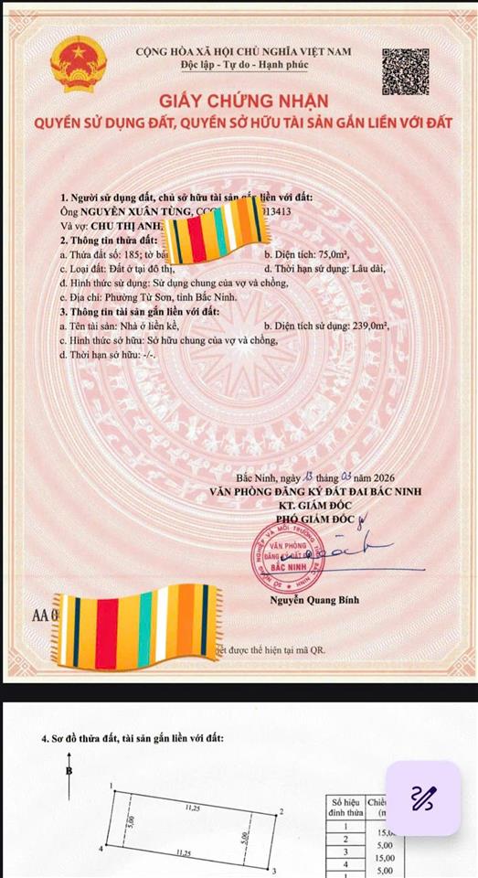 Bán shophouse tại vsip từ sơn bắc ninh, 6,3 tỷ, 75m2 giá trực tiếp từ chủ dầu tư