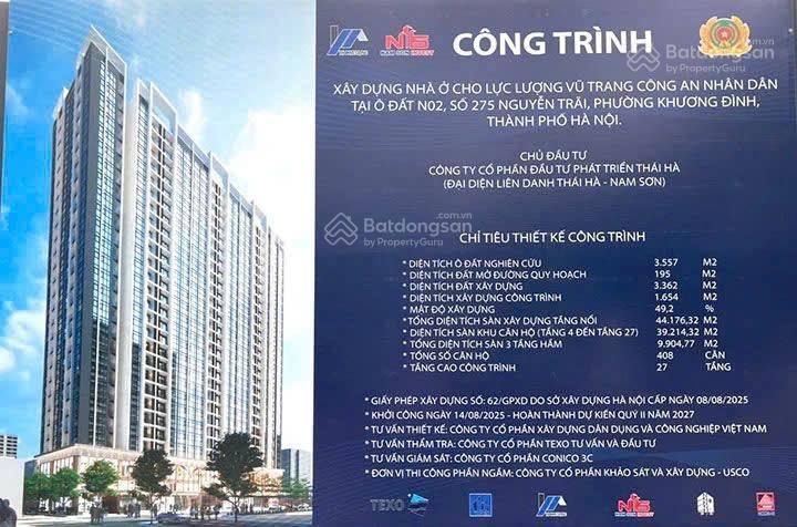 Bán căn xuất ngoại giao 2pn, 70,3m2 nhà ở thương mại tại nhà ở xã hội 275 nguyễn trãi, 5,1 tỷ