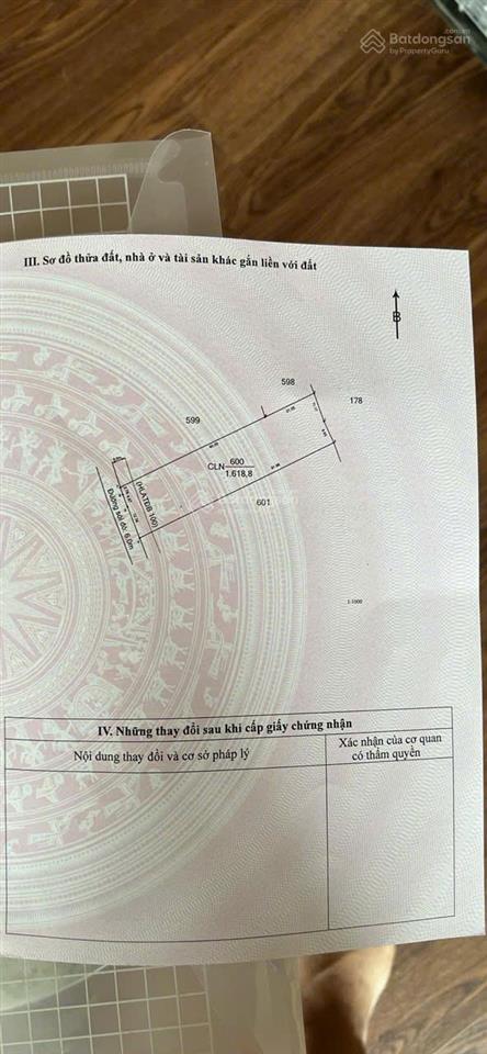 Cần bán đất nền diện tích 20x80m. cn 1618,8m2