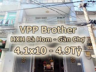 Nhà hxh bà hom  4.1x10m  4.9 tỷ  gần chợ cây da sà