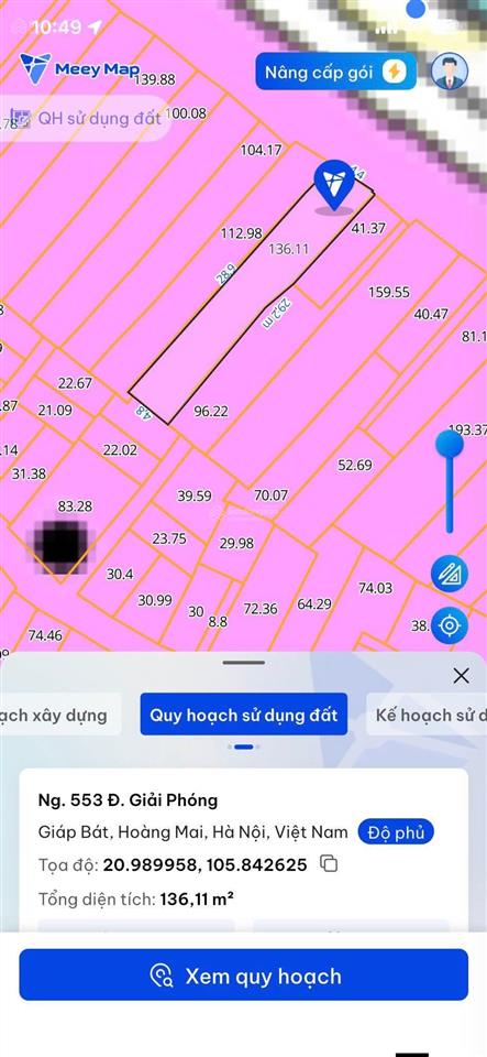 Mảnh đất đầu tư mặt ngõ giải phóng quỹ đất hiếm xây tòa vp, ks, cty. 237m, mt 9.5m, giá 77 tỷ