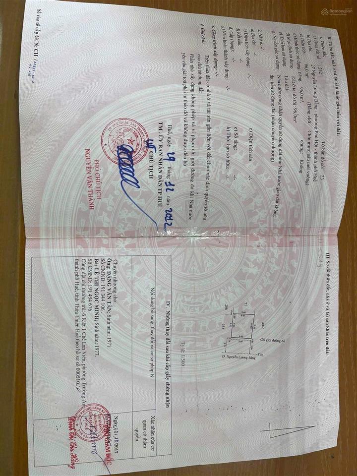Chính chủ cần tiền  bán gấp nhà phố 4 tầng nguyễn lương bằng