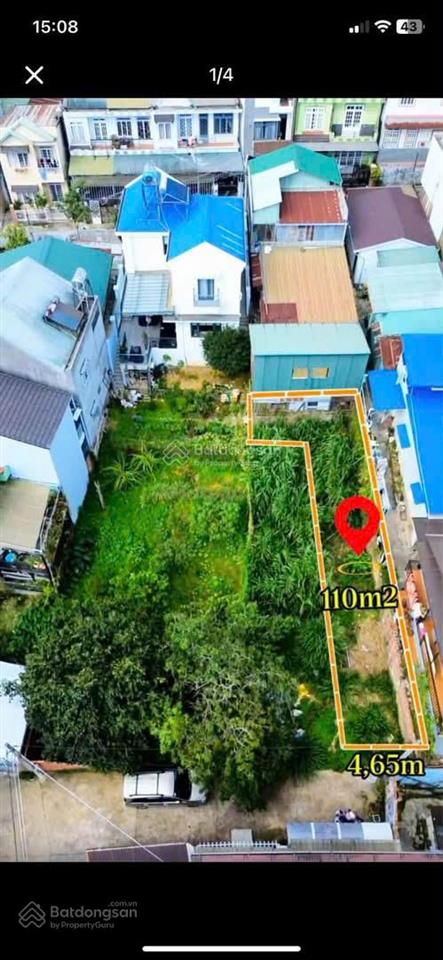 Chỉ 4,3 tỷ cho lô đất 110m2 sổ hồng riêng đường ô tô ngô quyền đà lạt giá tốt
