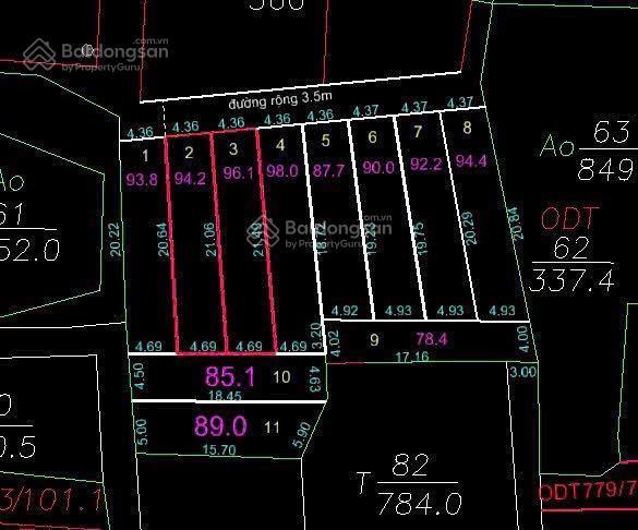 Bán đất tại xã an bình, huyện thuận thành, bắc ninh, 2,6 tỷ, 89 m2