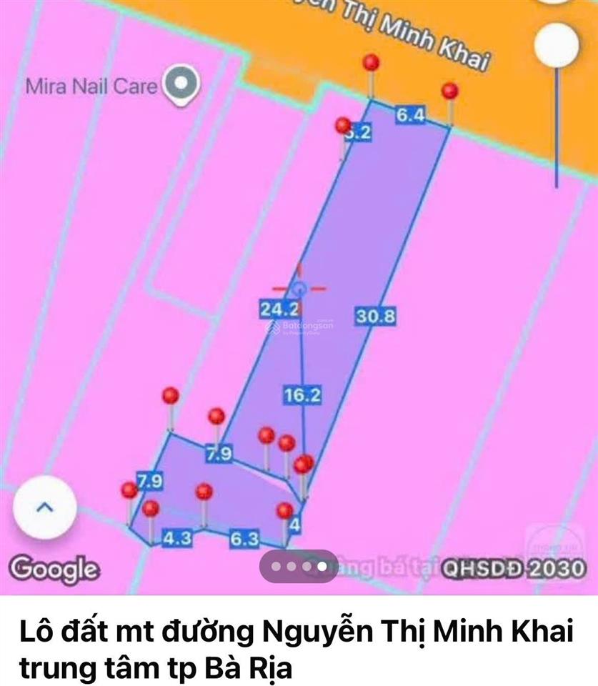 Chính chủ gửi bán gấp lô nguyễn thị minh khai  p. bà rịa, tp.hcm