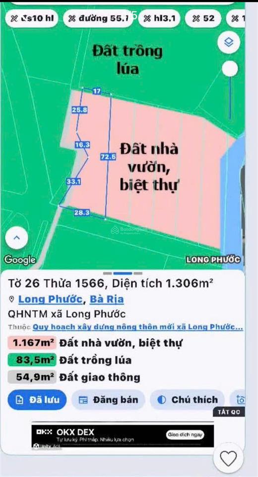 Nắm chủ đất sào giá tốt long phước
