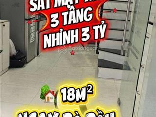 Nhà 3 tầng 18m, nhỉnh 3 tỷ ,cách mt 1 căn, gò dầu ,tân phú
