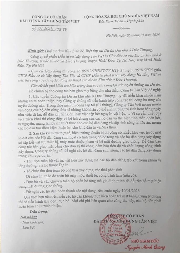 Bán nhà liền kề kđt tân việt hoài đức 100m2  xây 5 tầng  đường 12m