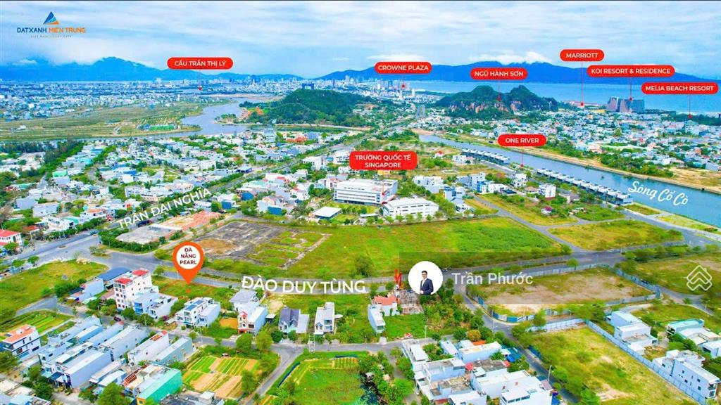 Cần bán lô đất biệt thự ven sông 375m2  gần biển  khu đô thị mới phía nam đà nẵng sổ đỏ lâu dài