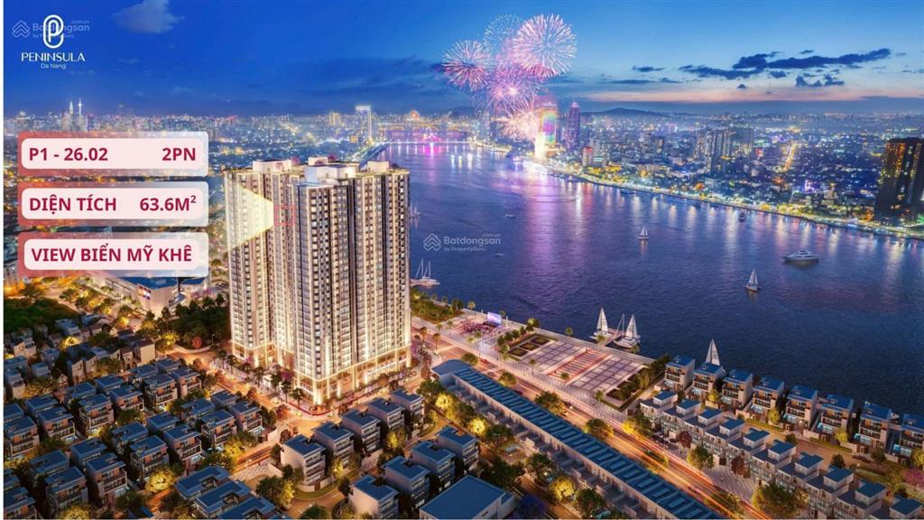 Căn hộ mặt sông hàn peninsula đà nẵng  2 phòng ngủ tầng 26  bàn giao full nội thất quý ii 2026