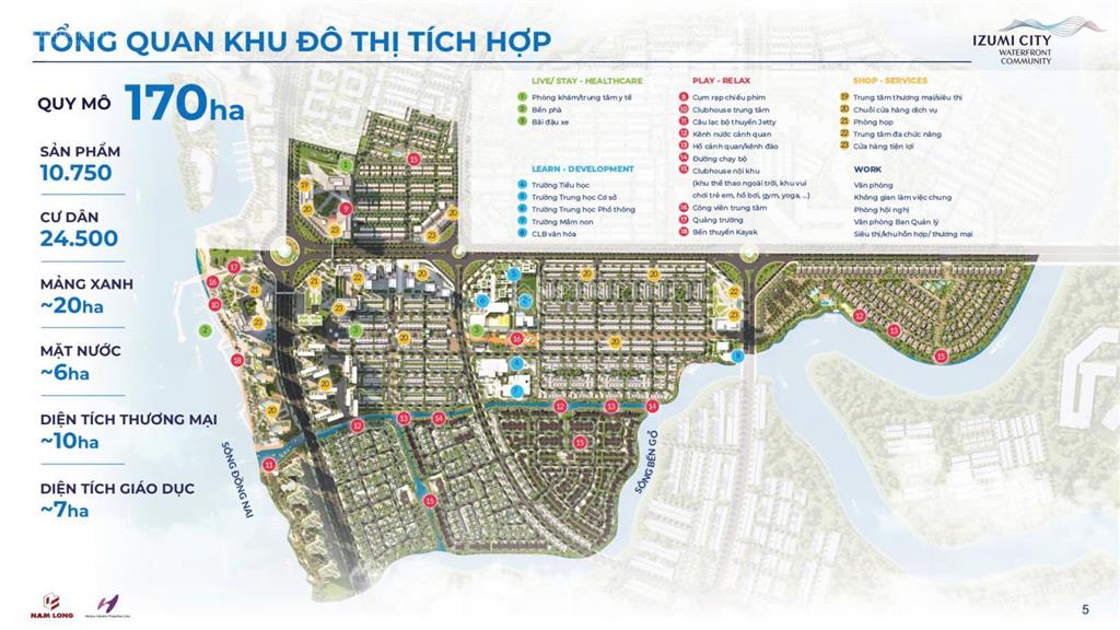 Izumi city canaria zone 3 thanh toán 36 tháng giá siêu tốt chỉ 69 triệu/m2