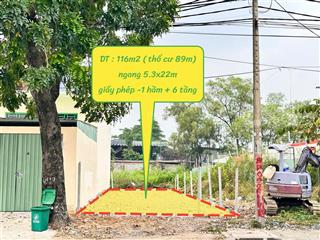 Cực rẻ  gấp bán nền đất thổ cư 116m2 (5.3x22m) mặt tiền đường ngô chí quốc, p. bình chiểu, thủ đức
