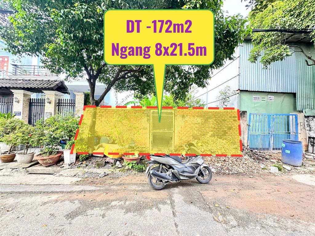 Hạ 800tr  gấp bán nền đất sổ riêng (8x21.5m) khu dân cư cocacola, đường linh trung, thủ đức hcm