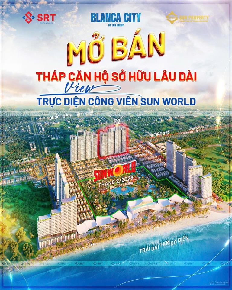 Booking sớm để chọn căn đẹp, chính sách tốt  blanca sở hữu lâu dài tại blanca sungroup