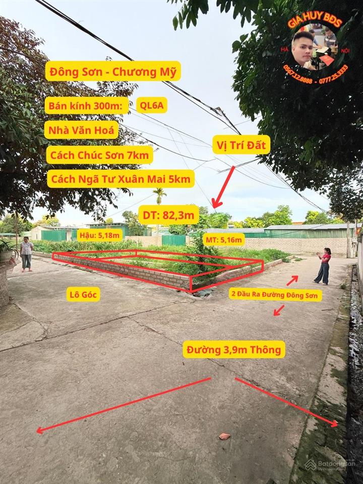 Hàng hiếm tại đông sơn, 3,05 tỷ, 82,3m2, đất thổ cư, sổ đỏ đầy đủ