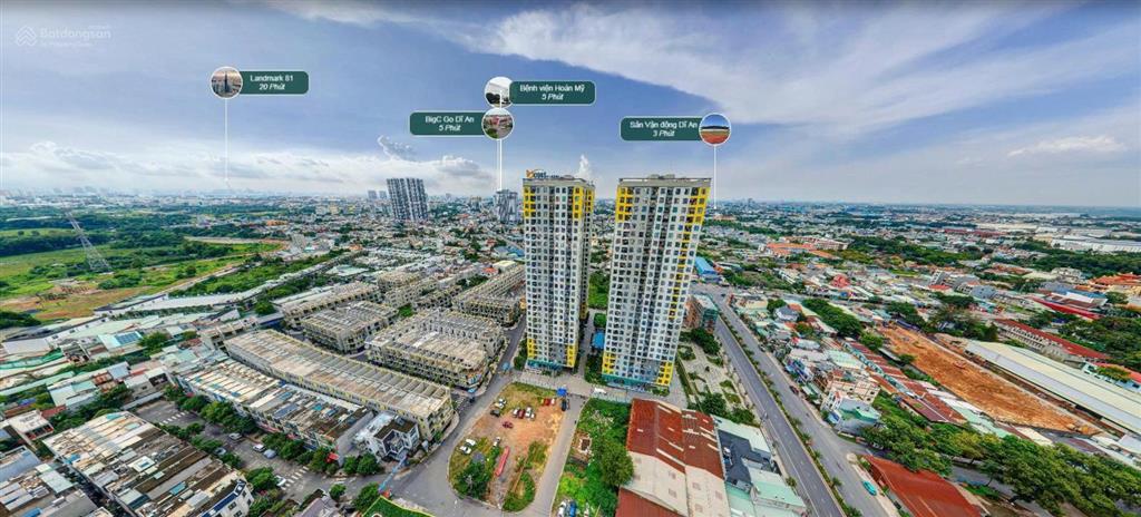 Bán cc tháp cuối cùng trong khu bcons city, 2,375 tỷ, 43,7m2, 1pn, 1wc, view đẹp, dĩ an, bình dương