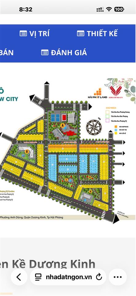 Bán lô đất vip anh dũng 6, 3 mặt tiền, cách 200m ra đường vành đai mạc đăng doanh  diện tích 141m2