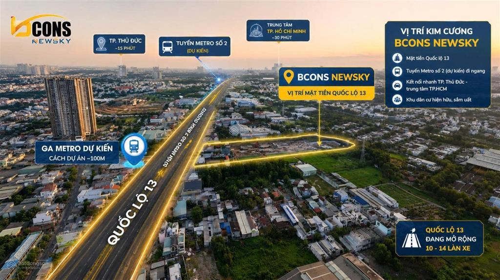 130 triệu đã sở hữu căn 2pn mặt tiền quốc lộ 13 tặng voucher 30 triệu
