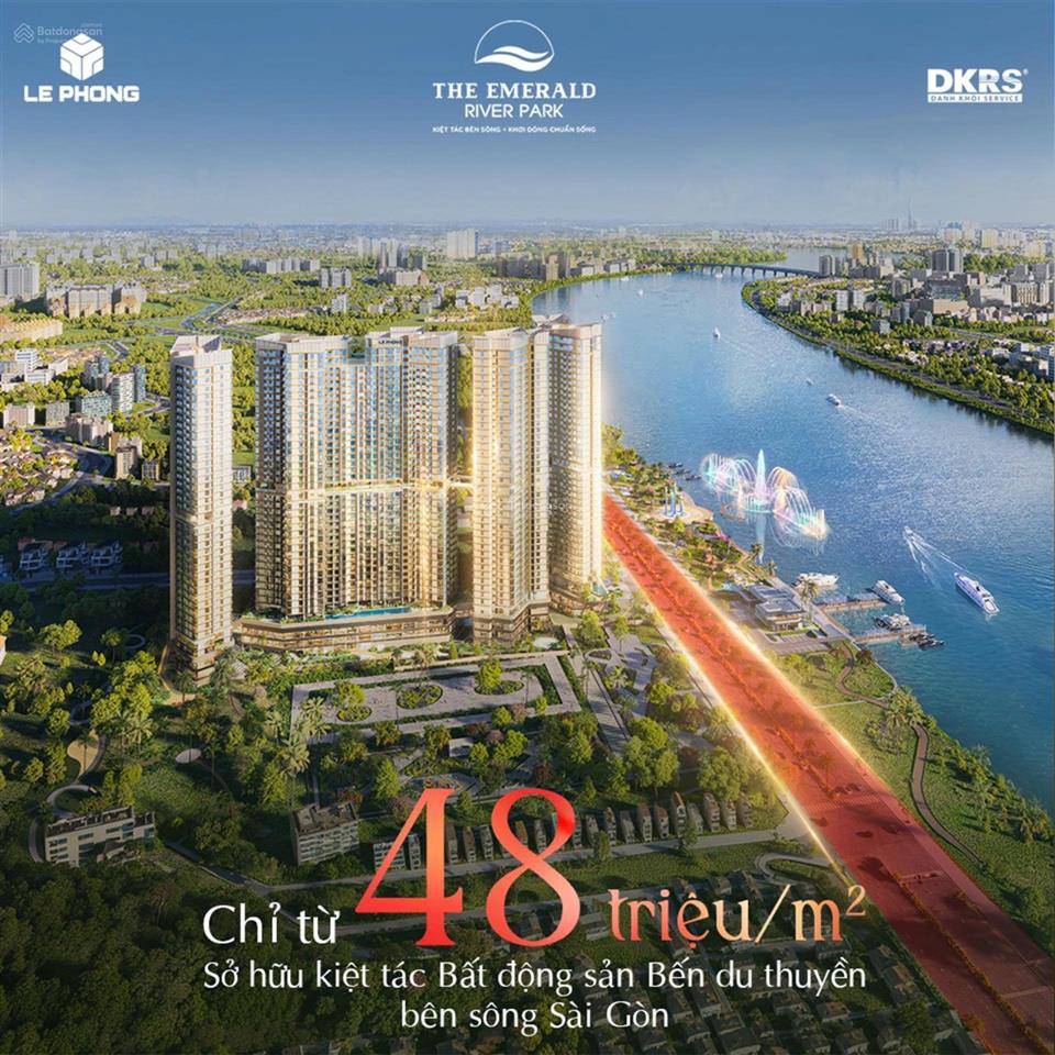 Nhận booking giai đoạn 1 căn hộ ven sông sài gòn  the emerald river park