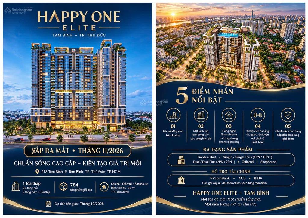 Căn hộ happy one elite phường tam bình  thủ đức triển khai giai đoạn f0