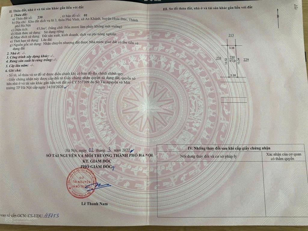 Chính chủ bán đất dịch vụ phú vinh 45m², mt 3.39m, đường rộng vỉa hè 2m