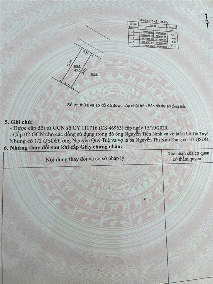 Bán đất dv phú vinh 43m², mt 3.31m, đường 9m vỉa hè 2m, ô tô tránh, gần đại lộ thăng long  200tr/m