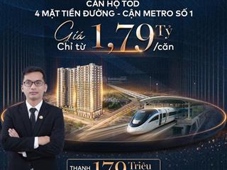 Căn hộ ngay cạnh tuyến metro số 1  đặc quyền trả góp 6 triệu /tháng hay 0đ cho đến khi nhận nhà