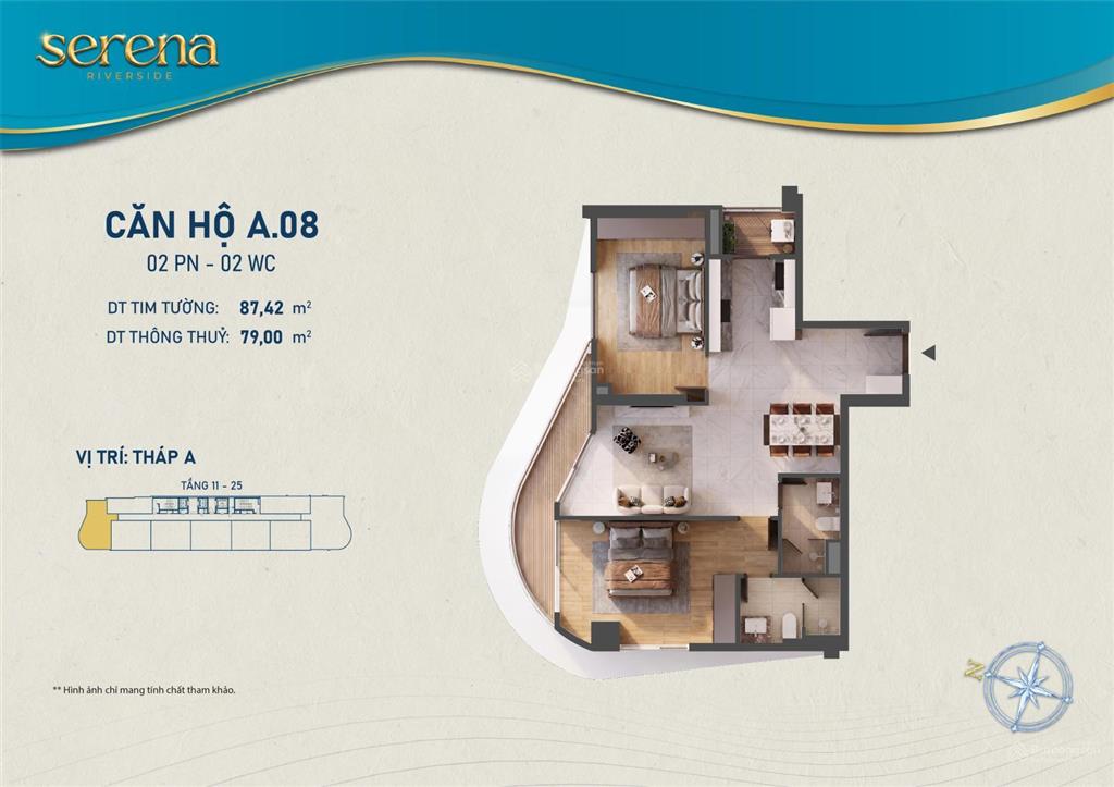 Serena riverside home resort bên sông sài gòn thanh toán 20% nhận nhà, ân hạn gốc lãi 24 tháng