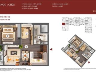 Bán căn 1.5 phòng ngủ tầng đẹp giá tốt nhất toà rose residence