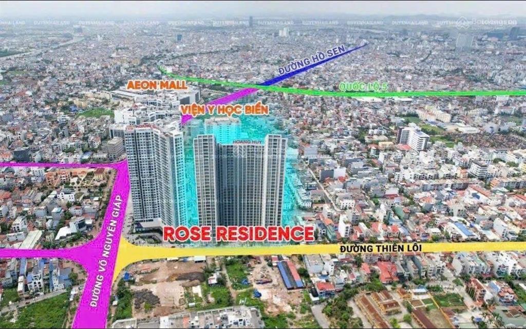 Bán căn 1.5 pn hướng đông nam tầng đẹp giá tốt tòa rose residence. đã vào 50%